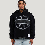 M-Shield Studded Crop Hoodie (Black)