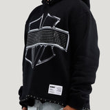 M-Shield Studded Crop Hoodie (Black)