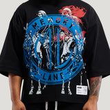 Layered Icons Crop Tee (Black)