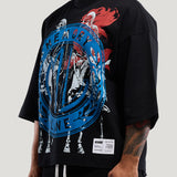 Layered Icons Crop Tee (Black)