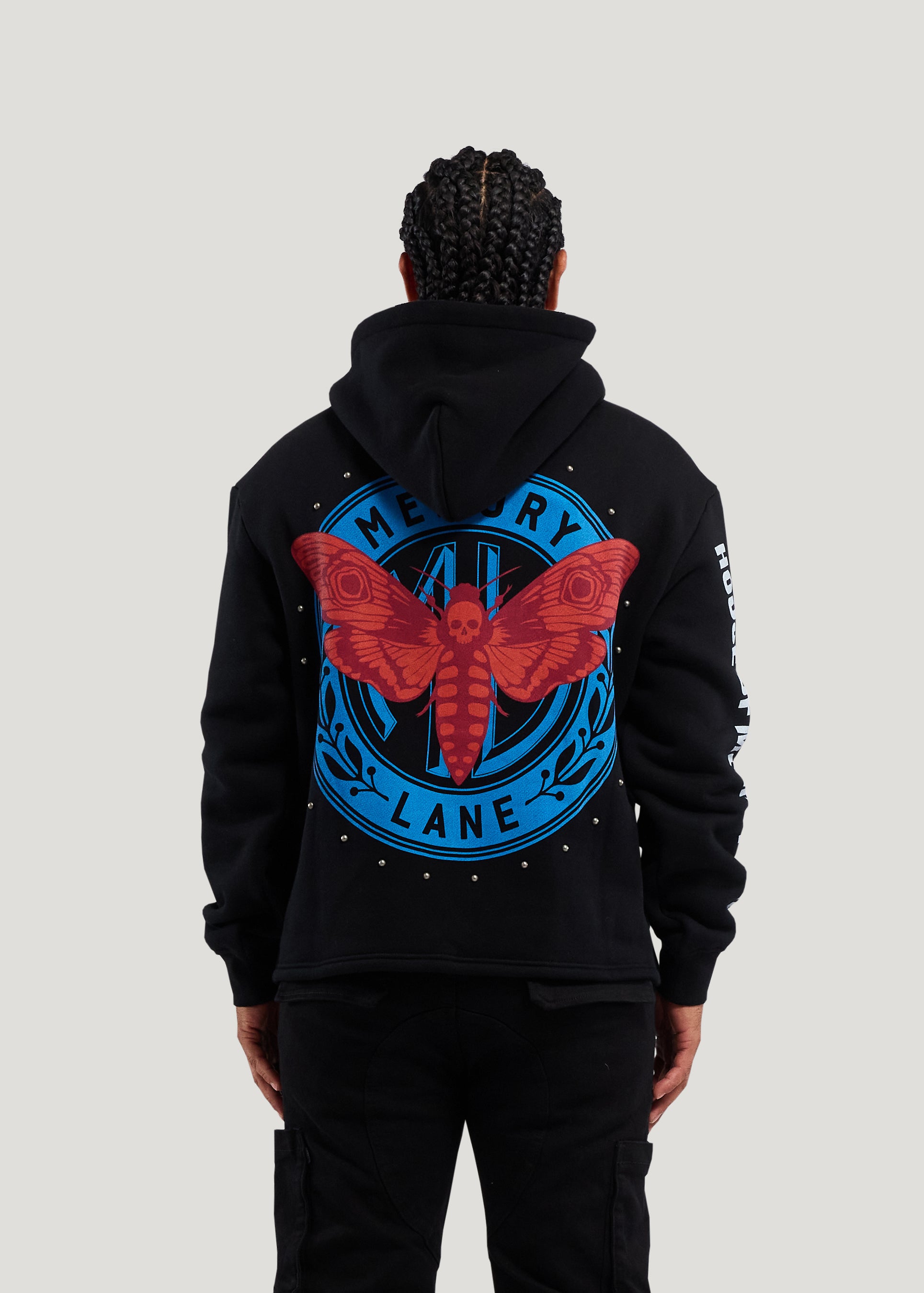 LAYERED ICON CROP HOODIE