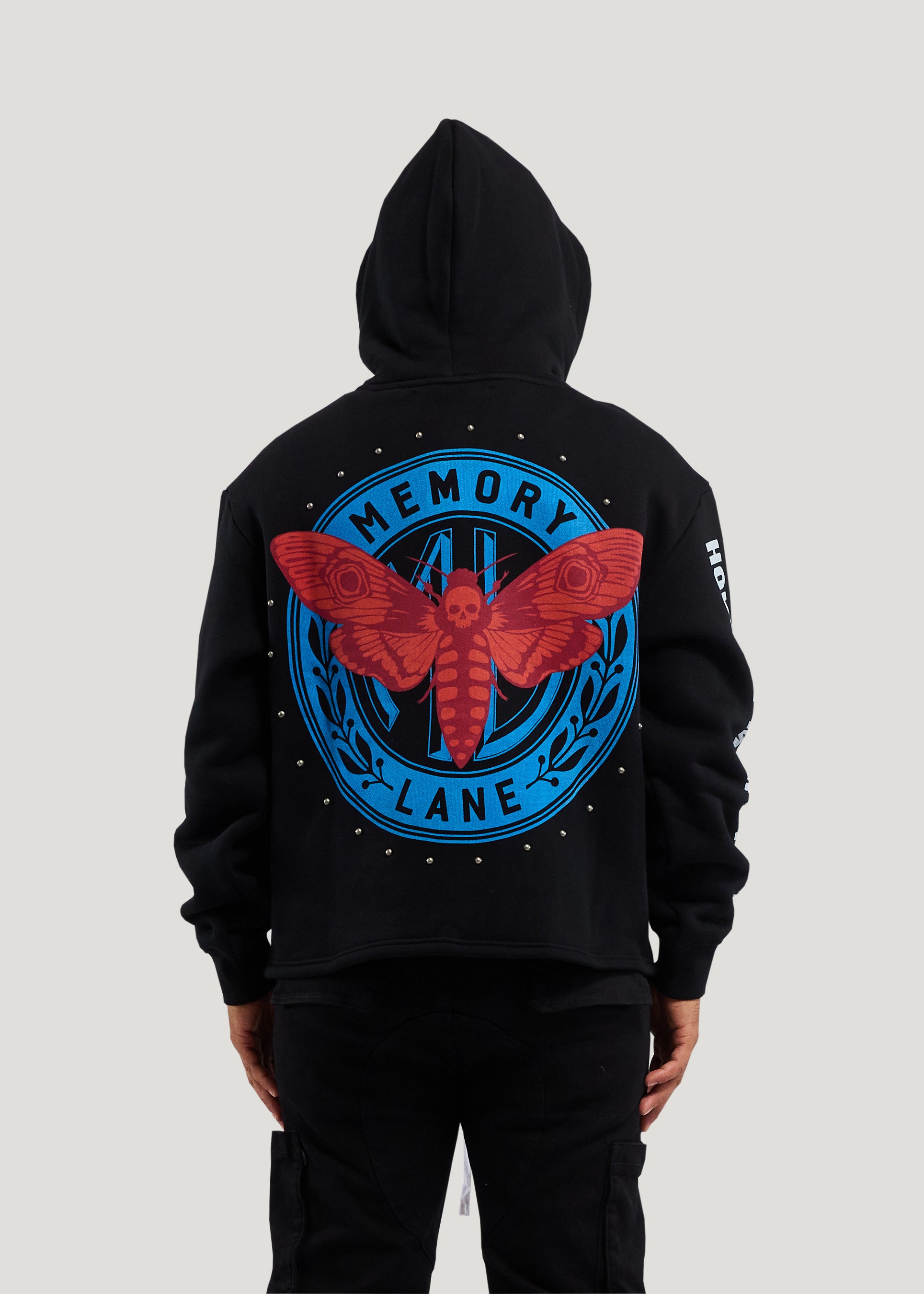 LAYERED ICON CROP HOODIE