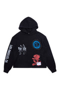 LAYERED ICON CROP HOODIE