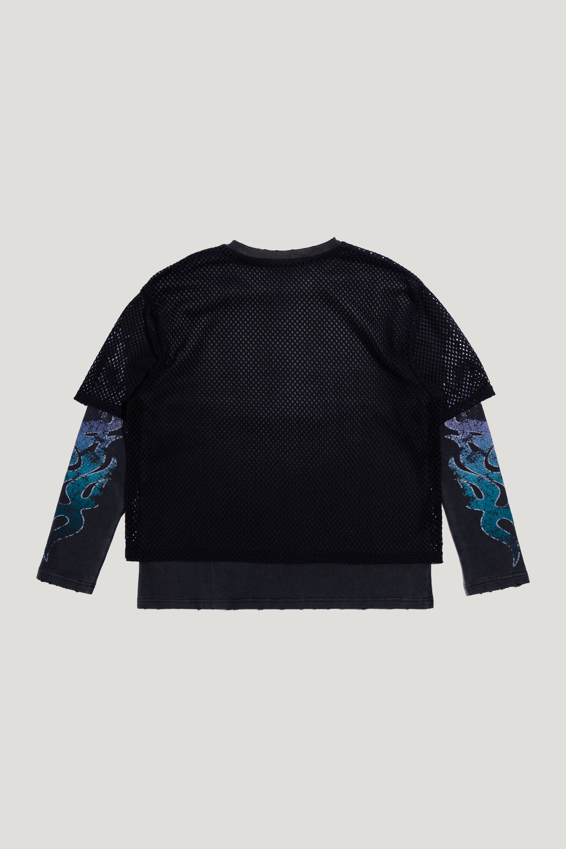 MESH OVERLAY LS TEE