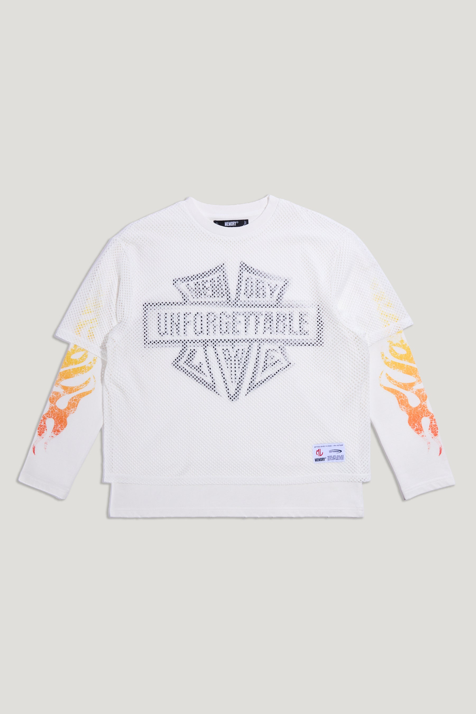 MESH OVERLAY LS TEE