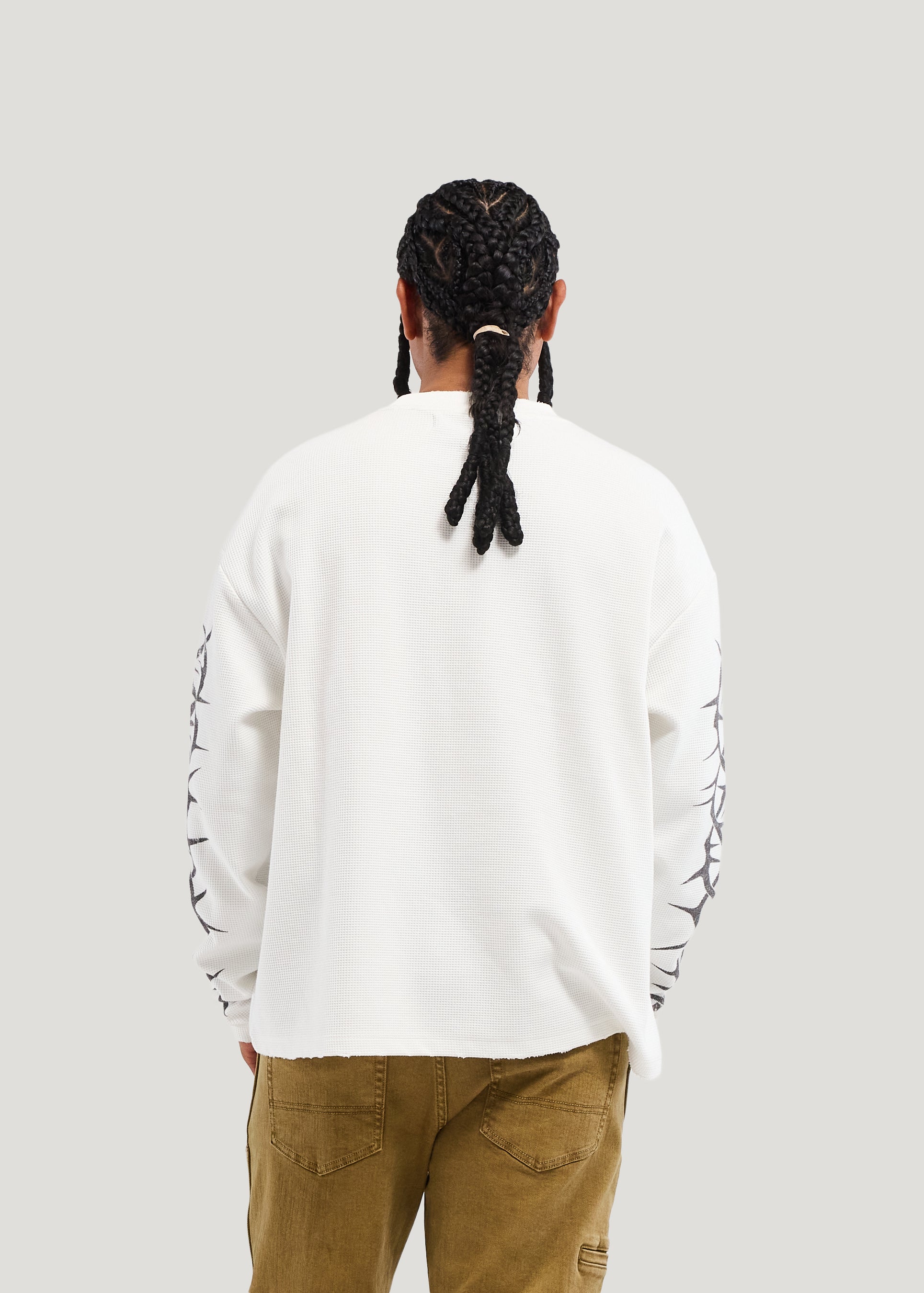 CAMO COLLARED BOMBERHORN CROSS LS THERMAL