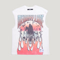 GLOBAL FIRE SLEEVELESS TEE