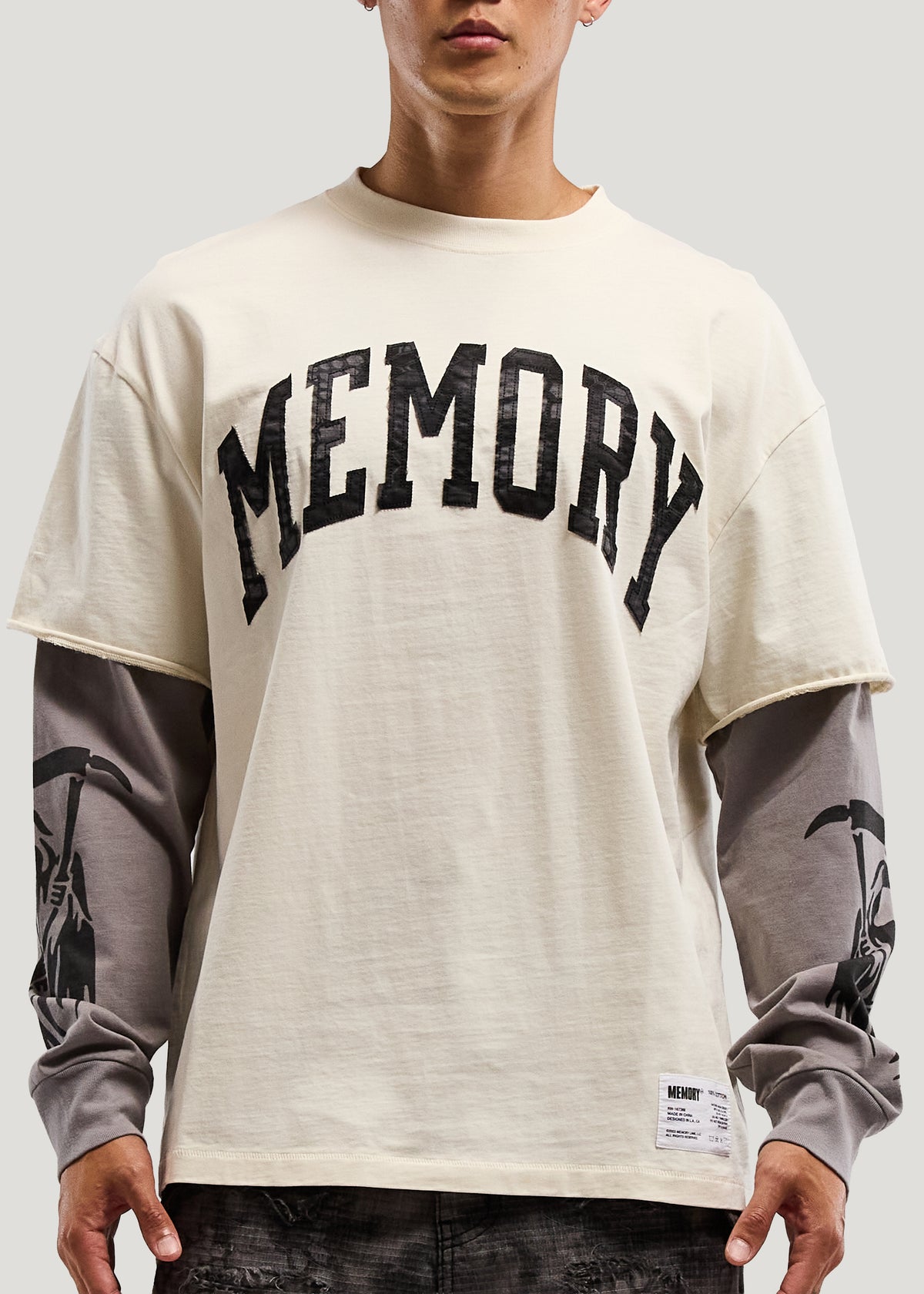 ARCH TEXT OVERLAY LONG SLEEVE