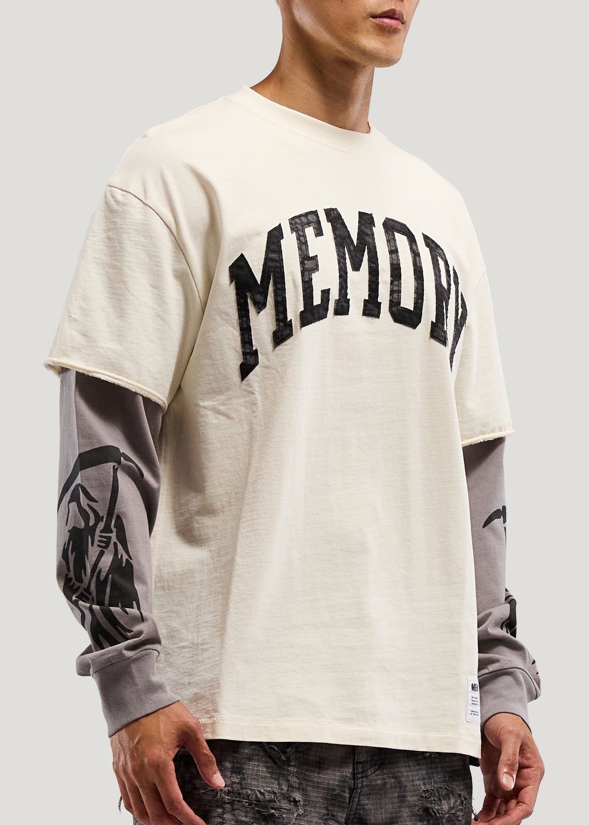 ARCH TEXT OVERLAY LONG SLEEVE
