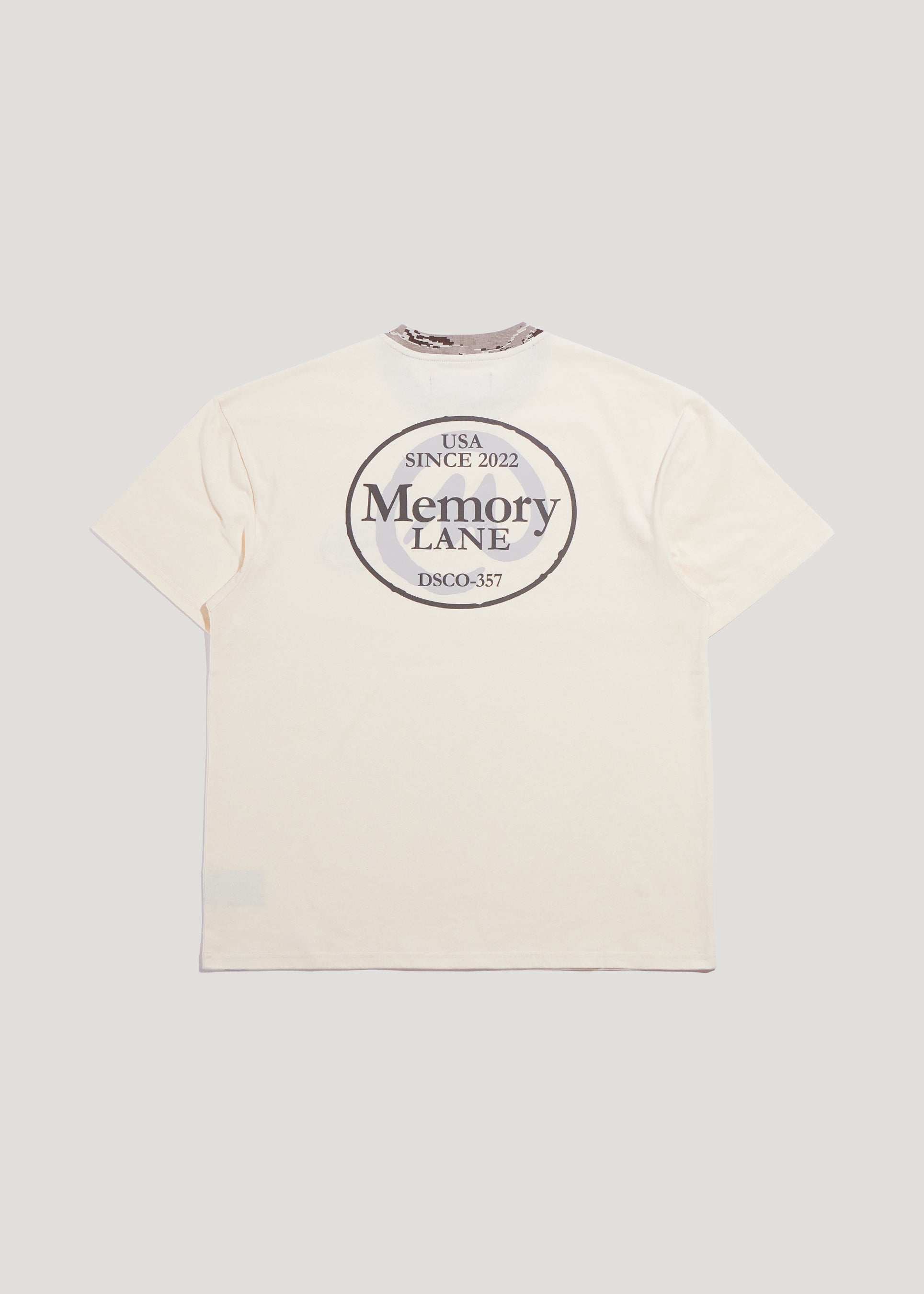 Camo Jacquard Collar Tee (Off White)