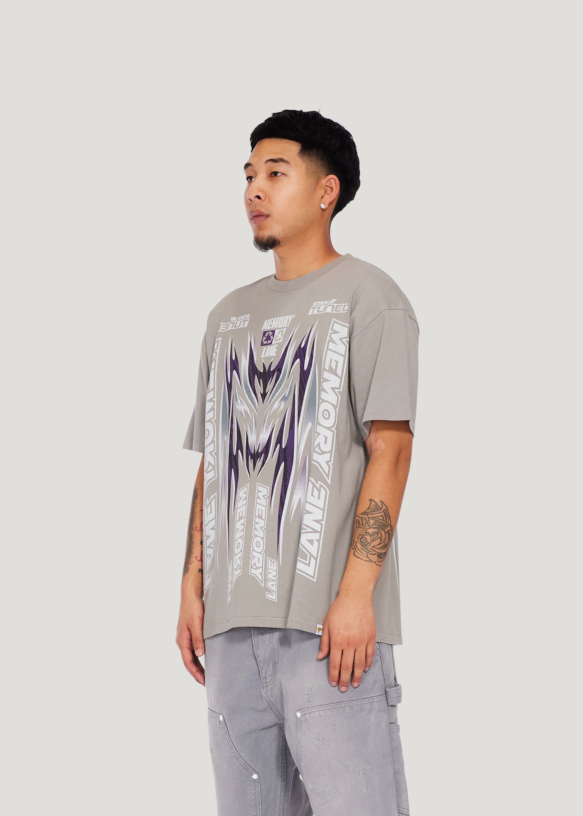 Decal Banner Tee (Light Gray)