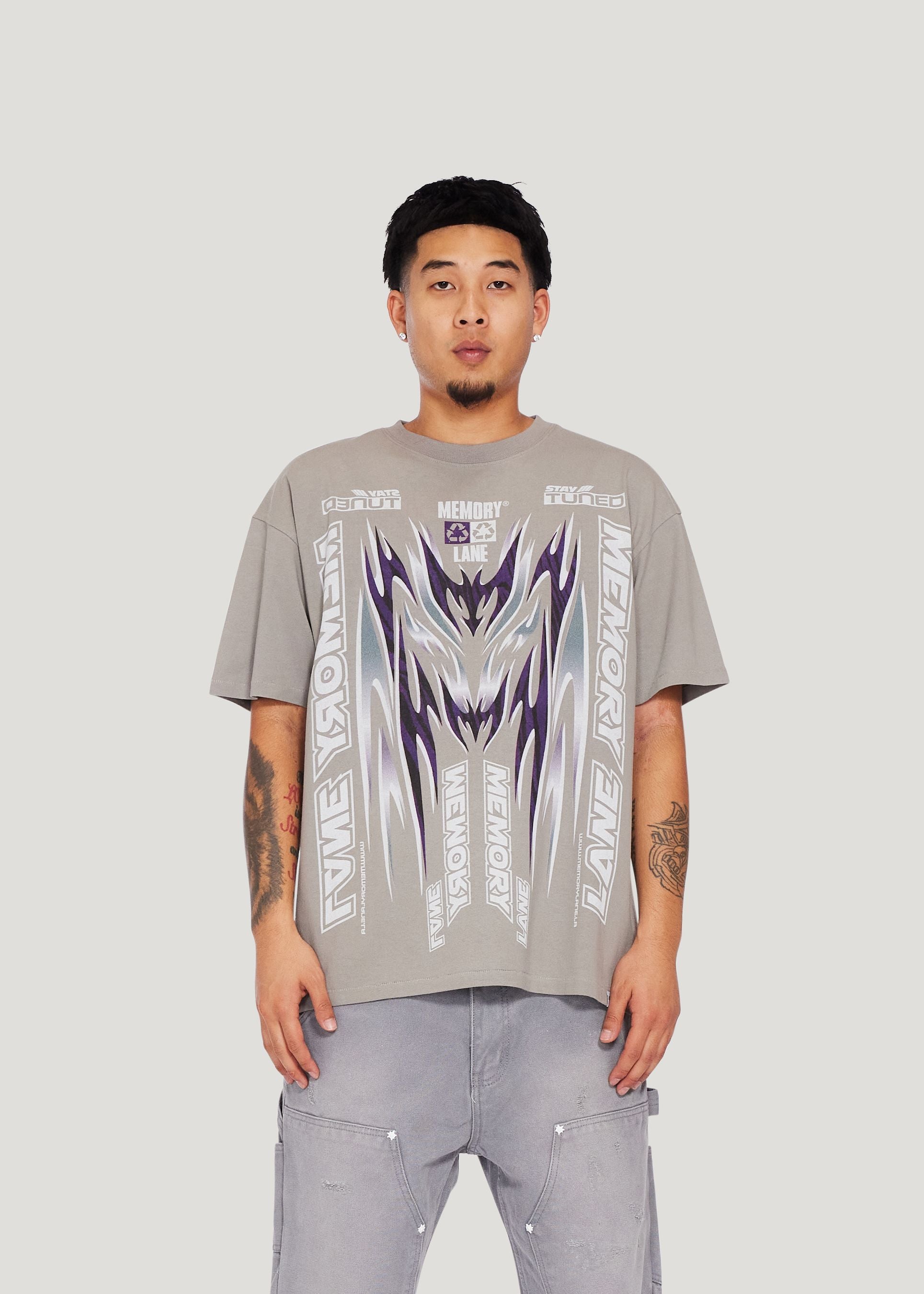 Decal Banner Tee (Light Gray)