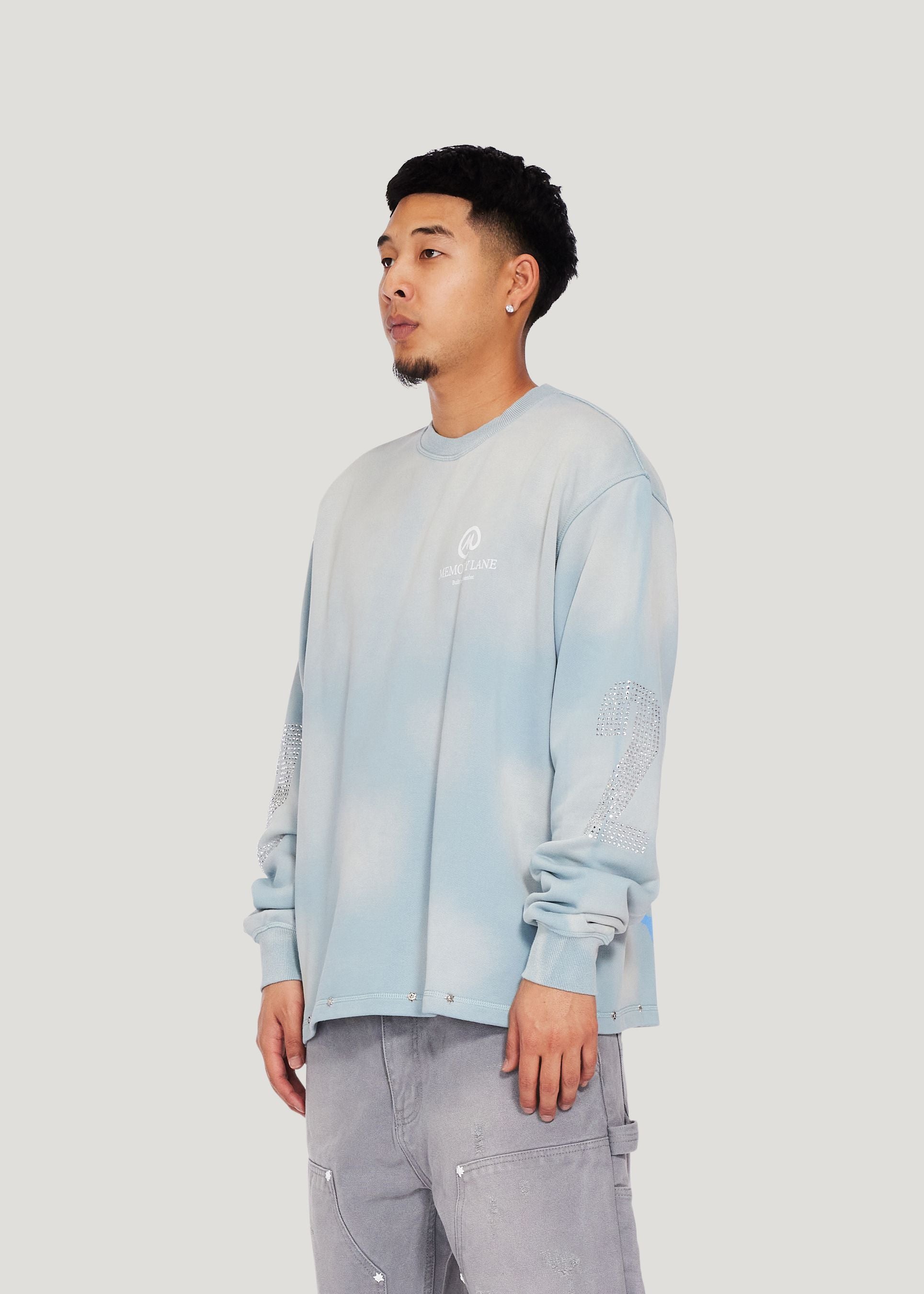Bond St Crewneck (Faded Blue)