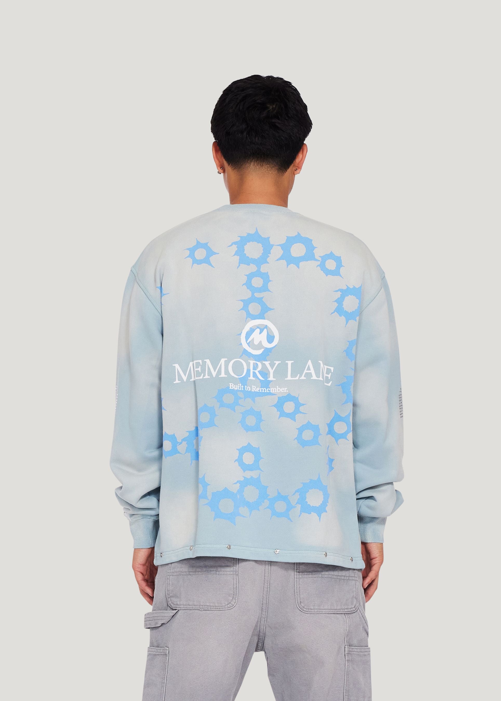 Bond St Crewneck (Faded Blue)