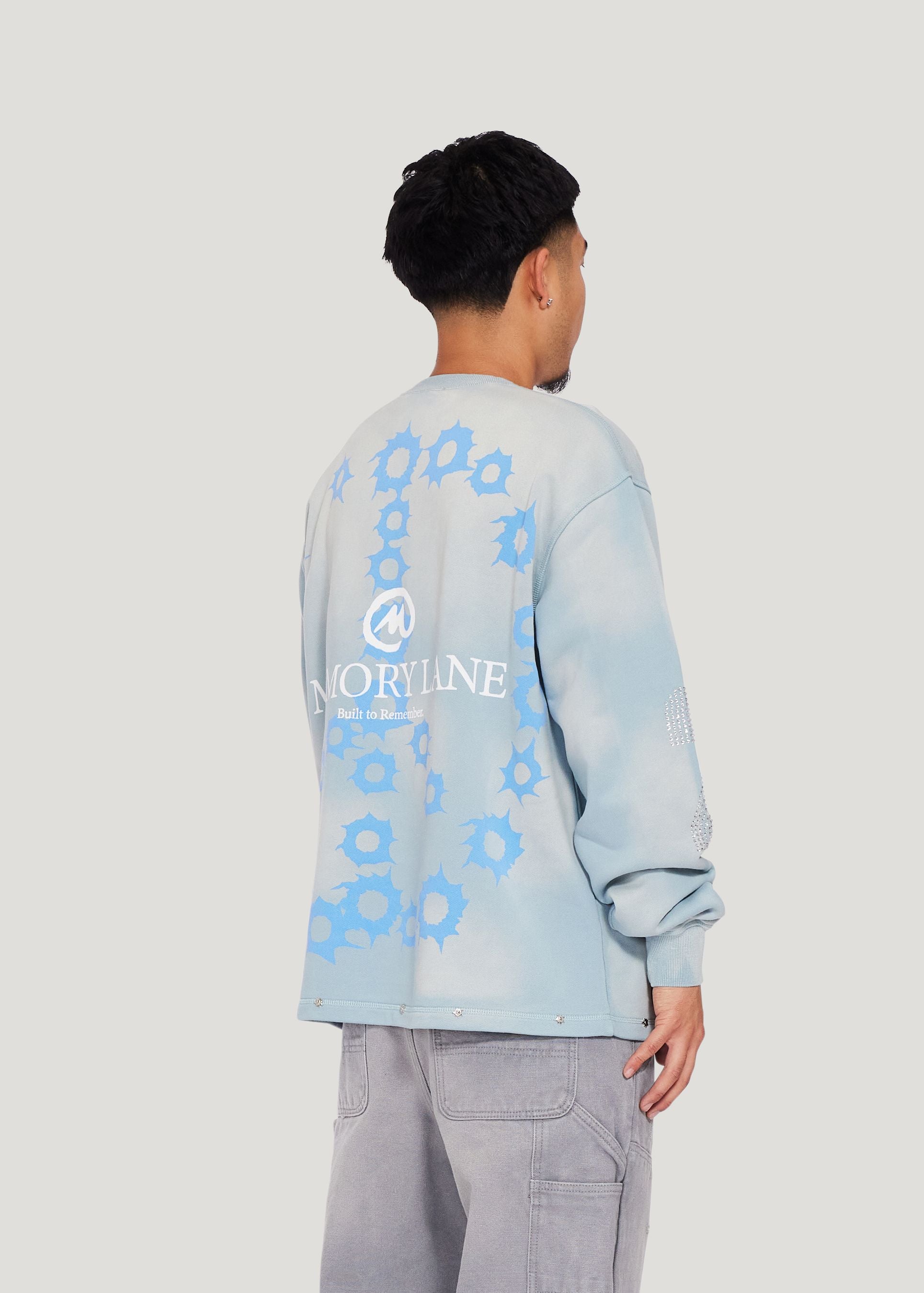 Bond St Crewneck (Faded Blue)