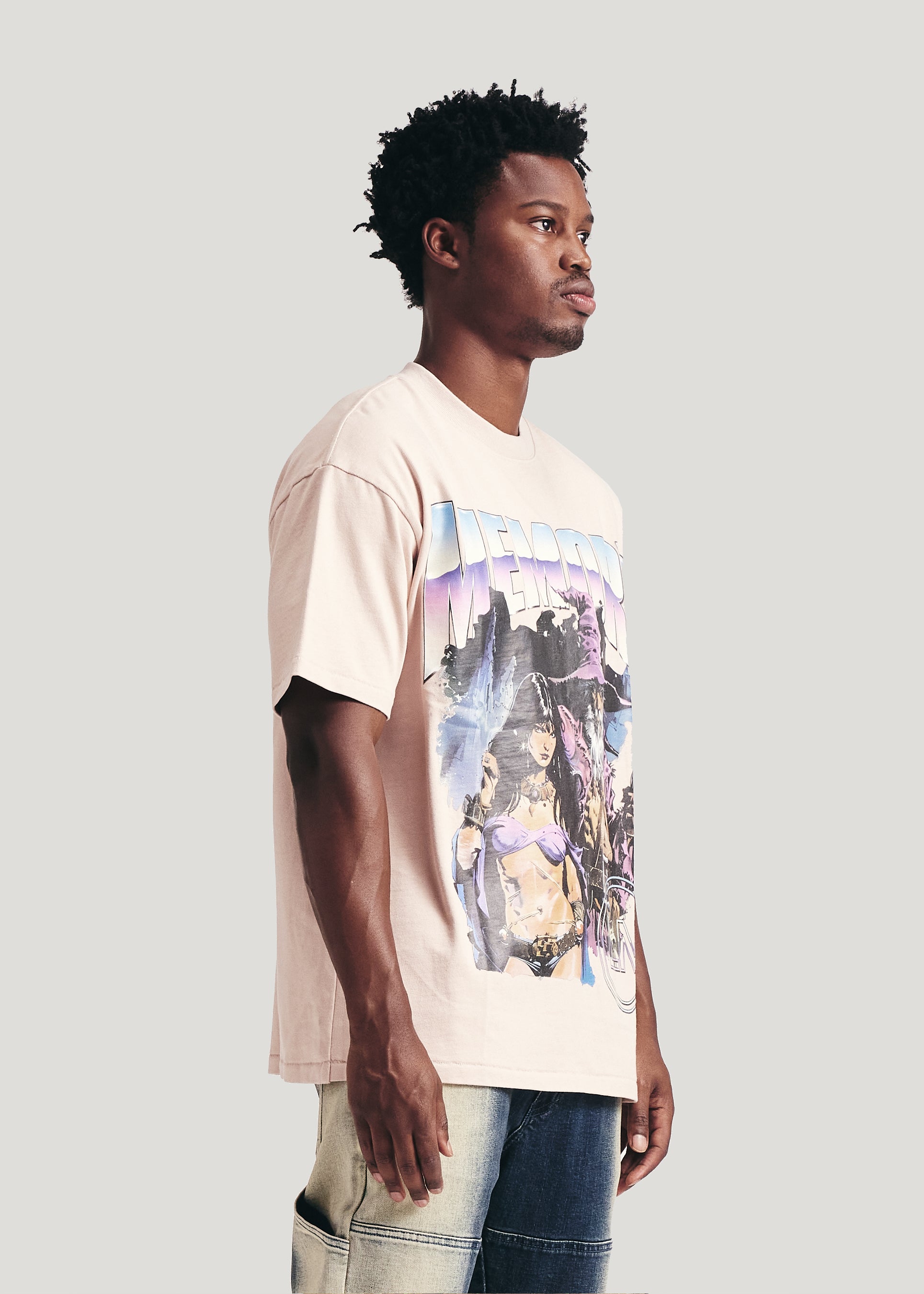 Heavy Metal Tee (Light Pink)