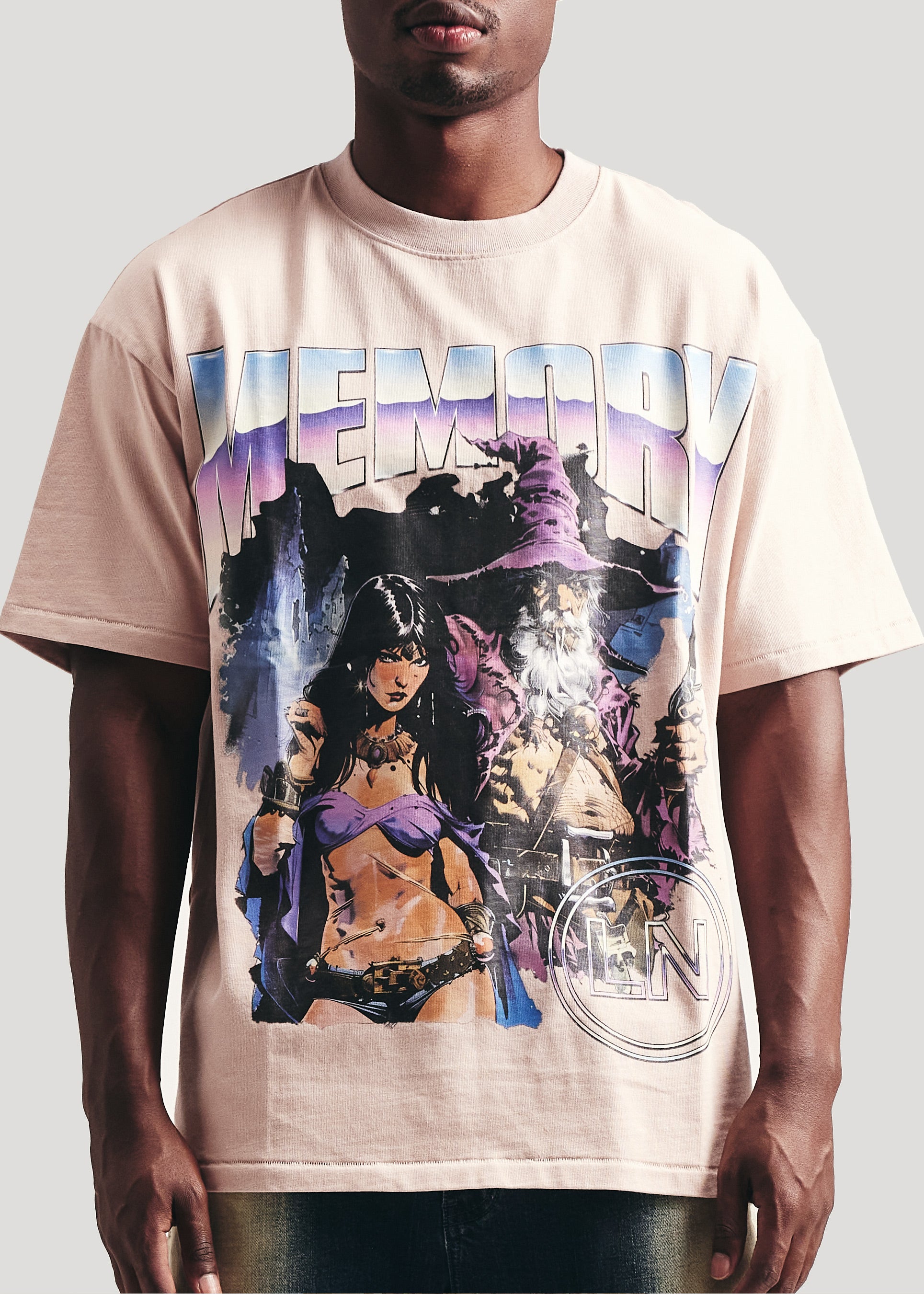 Heavy Metal Tee (Light Pink)