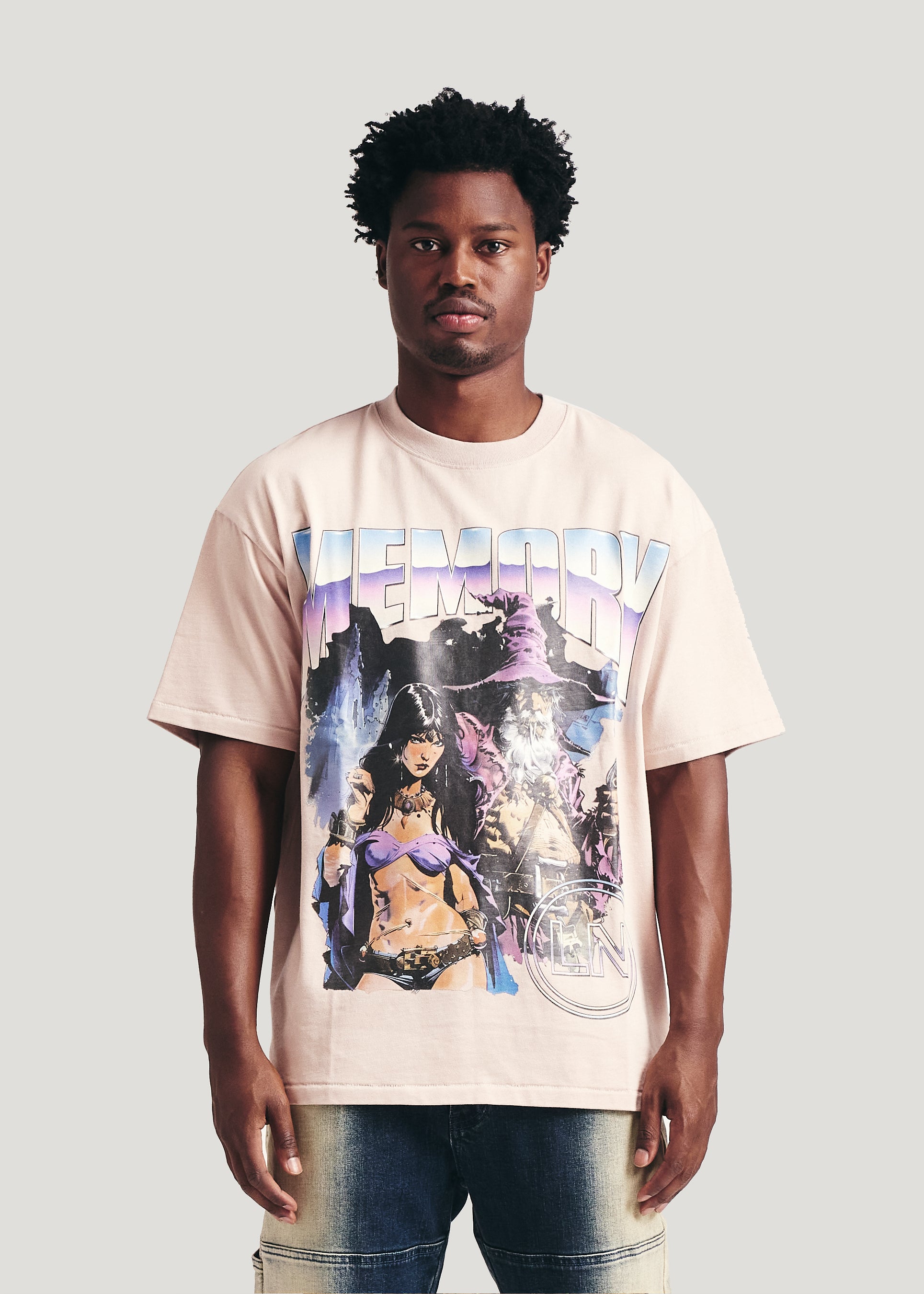 Heavy Metal Tee (Light Pink)